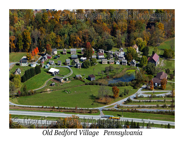 Aerial Photo of Old Bedford Village - Bedford, Pennsylvania