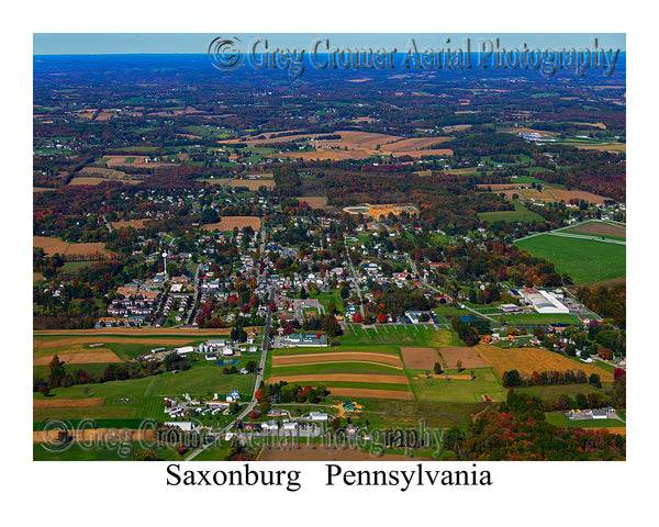 Aerial Photo of Saxonburg, Pennsylvania