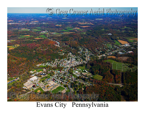 Aerial Photo of Evans City, Pennsylvania