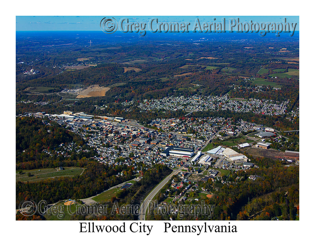 Aerial Photo of Ellwood City, Pennsylvania