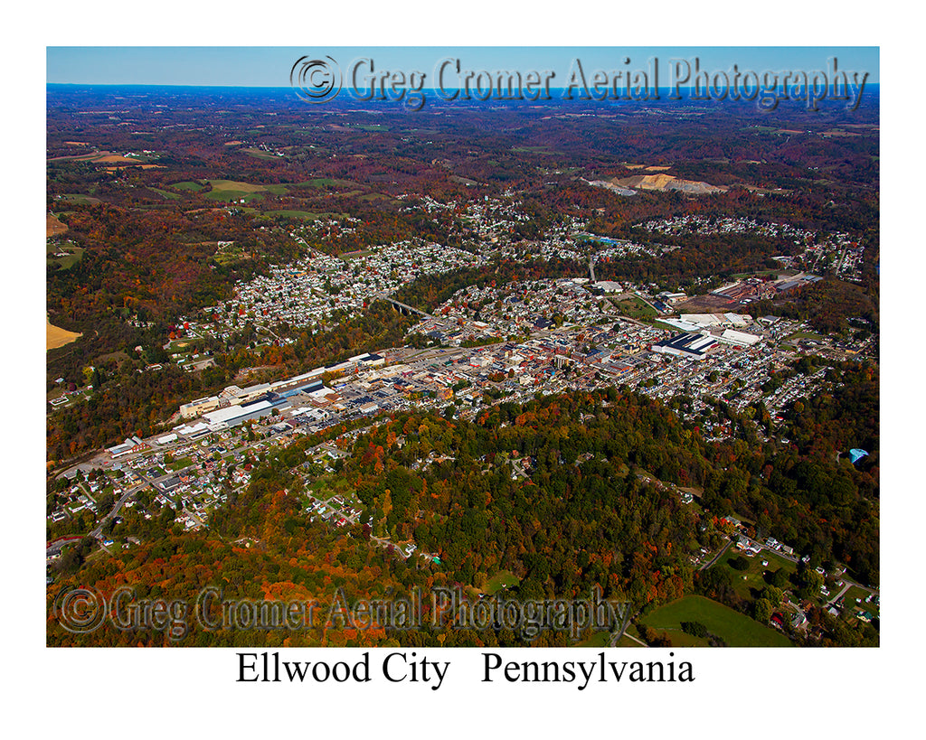 Aerial Photo of Ellwood City, Pennsylvania