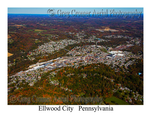 Aerial Photo of Ellwood City, Pennsylvania