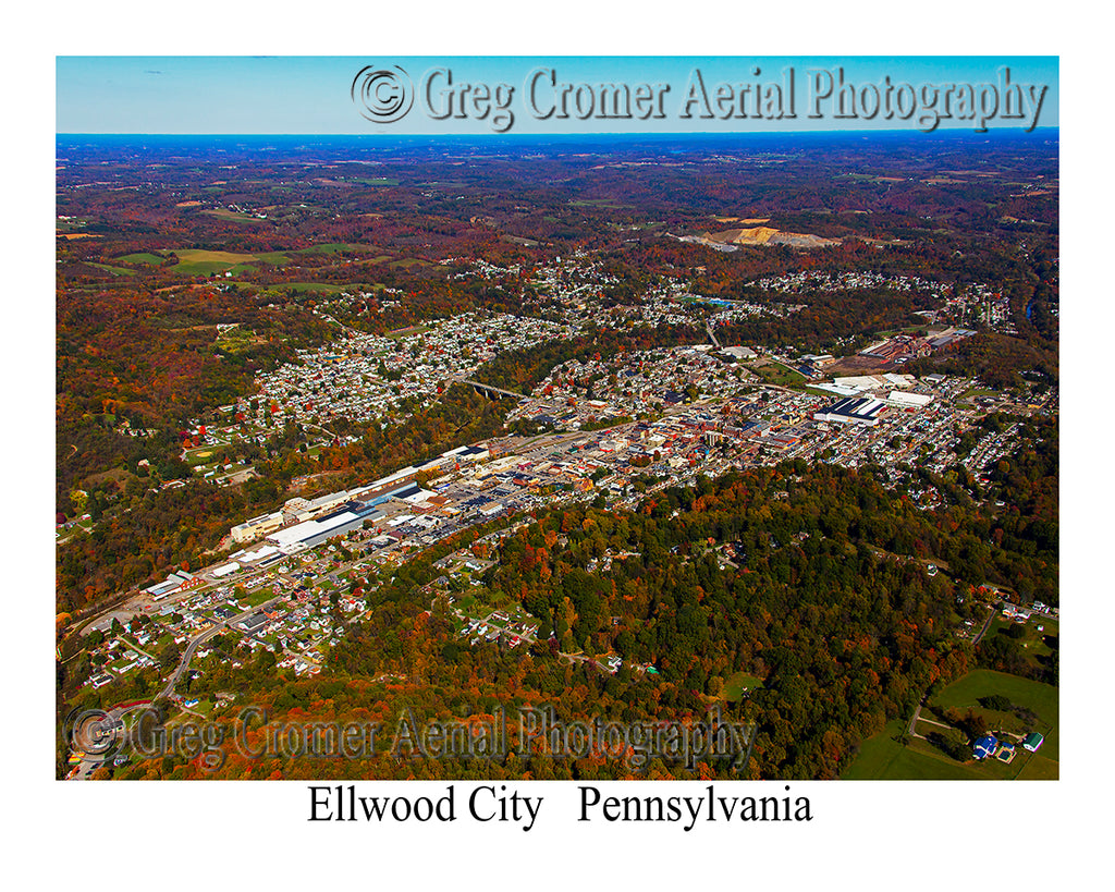 Aerial Photo of Ellwood City, Pennsylvania