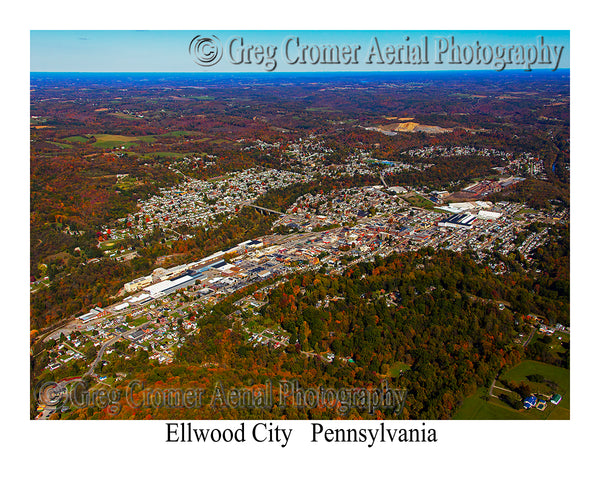 Aerial Photo of Ellwood City, Pennsylvania