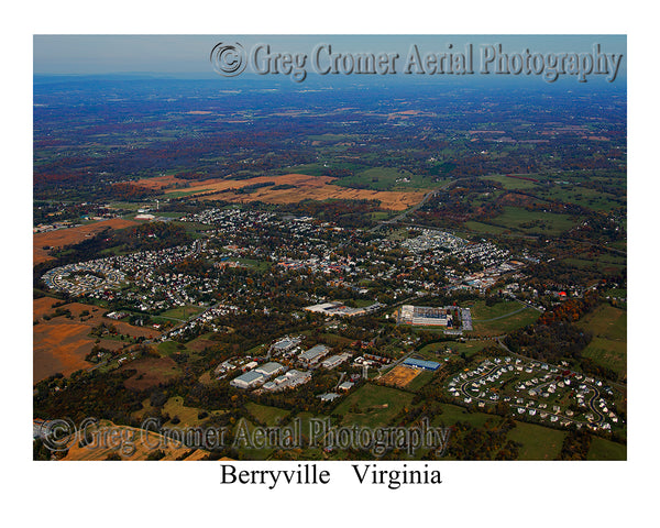 Aerial Photo of Berryville, Virginia