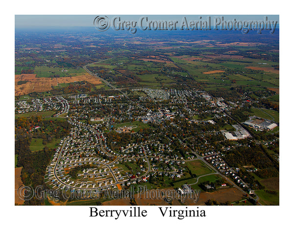 Aerial Photo of Berryville, Virginia