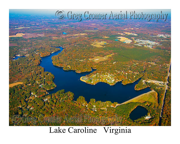 Aerial Photo of Lake Caroline, Virginia