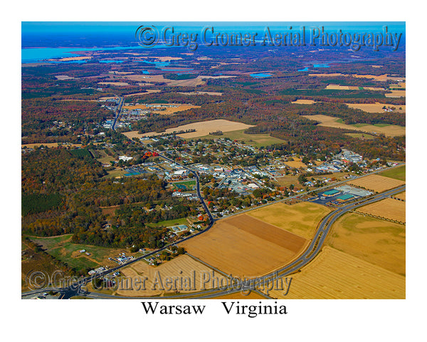 Aerial Photo of Warsaw, Virginia