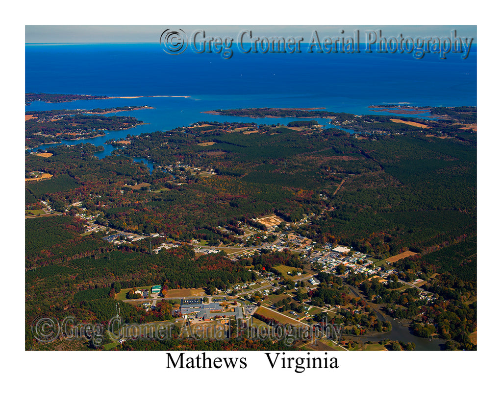 Aerial Photo of Mathews, Virginia