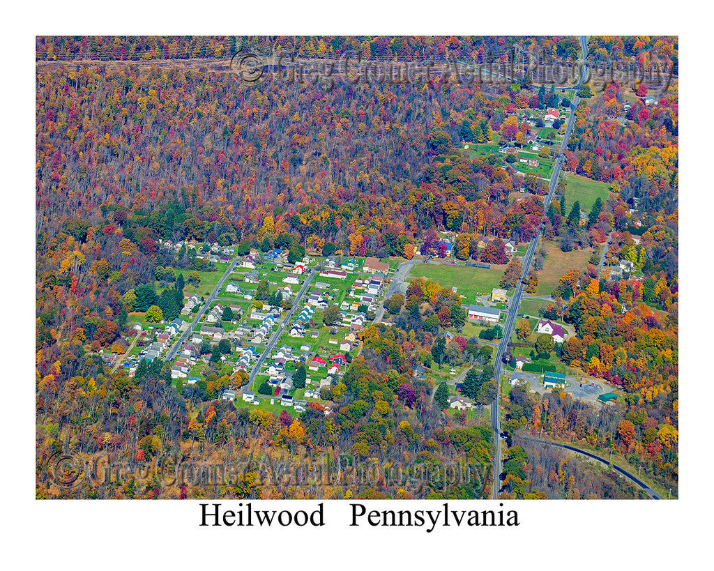 Aerial Photo of Heilwood, Pennsylvania