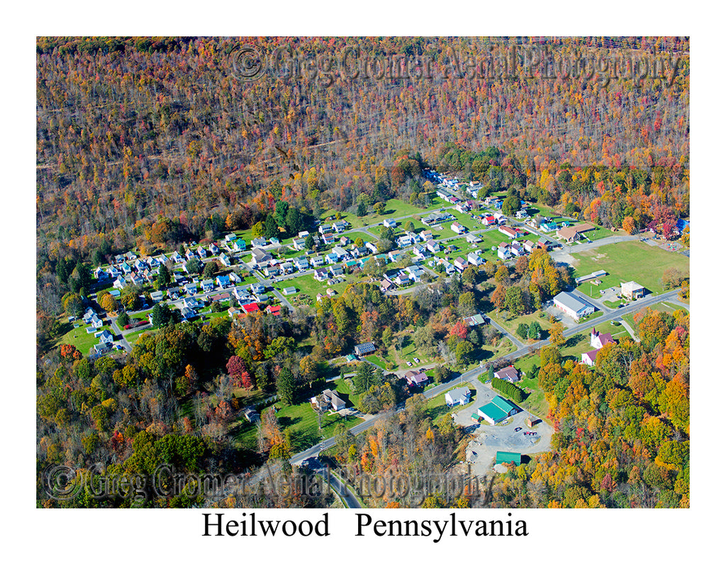 Aerial Photo of Heilwood, Pennsylvania
