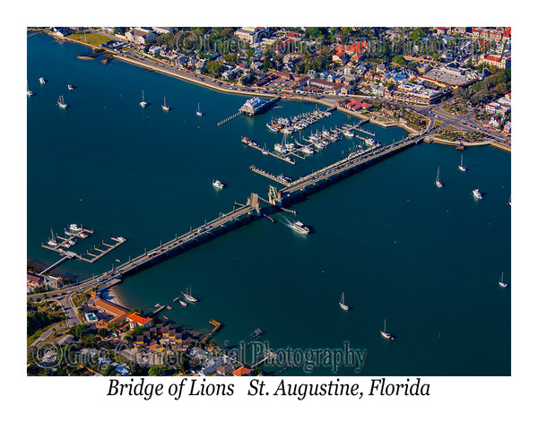 Aerial Photo of Bridge of Lions - St. Augustine, Florida