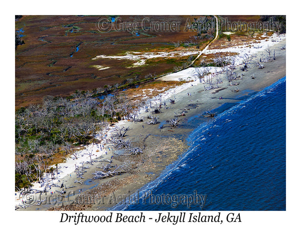 Aerial Photo of Driftwood Beach - Jekyll Island, Georgia