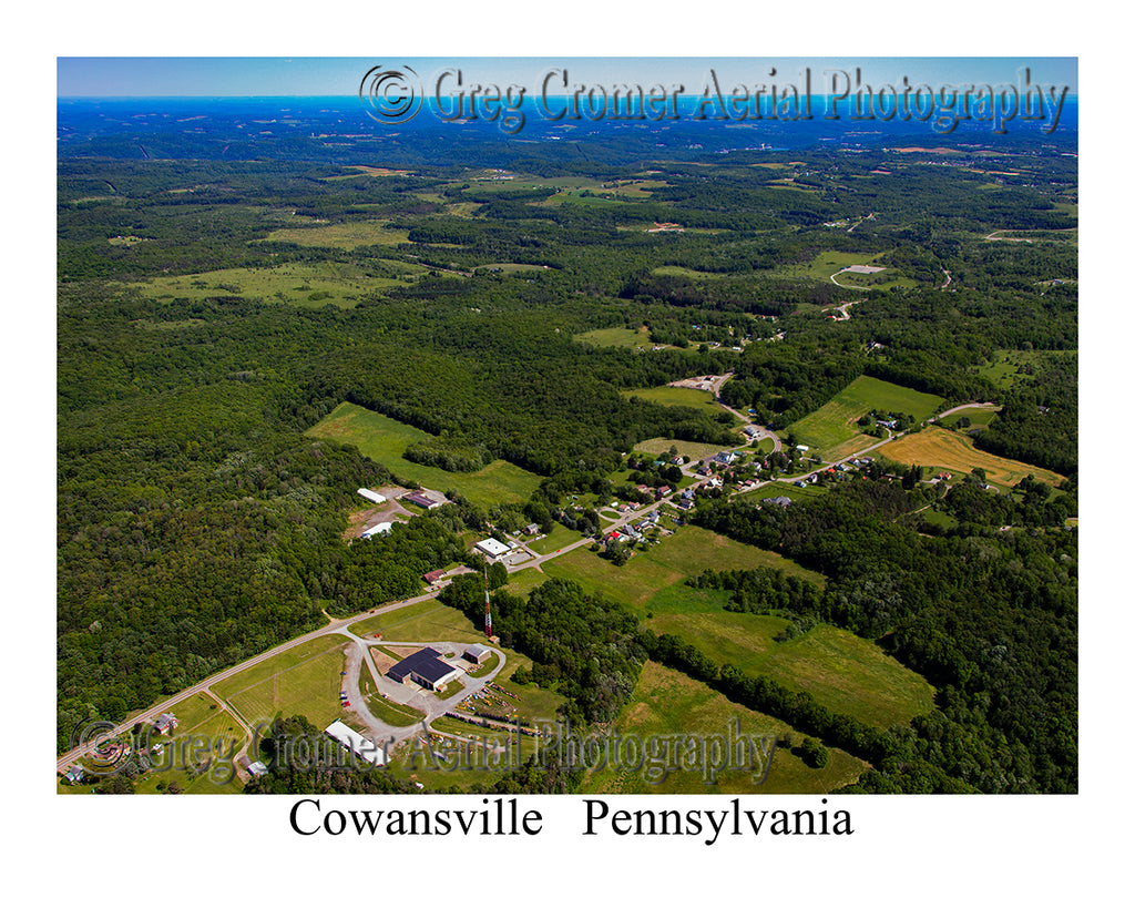 Aerial Photo of Cowansville, Pennsylvania