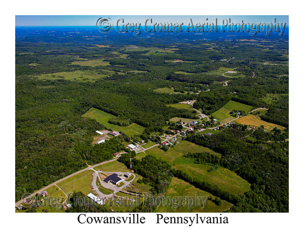 Aerial Photo of Cowansville, Pennsylvania