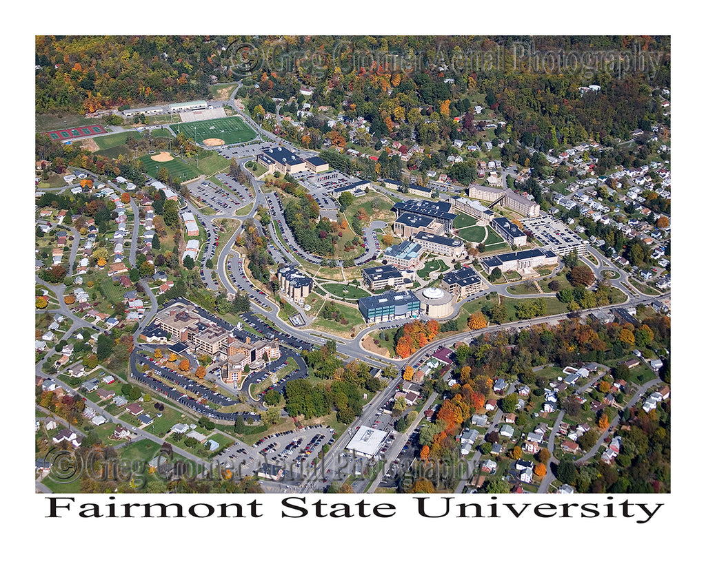 Aerial Photo of Fairmont State University, West Virginia