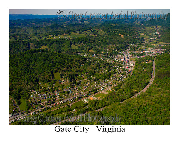 Aerial Photo of Gate City, Virginia