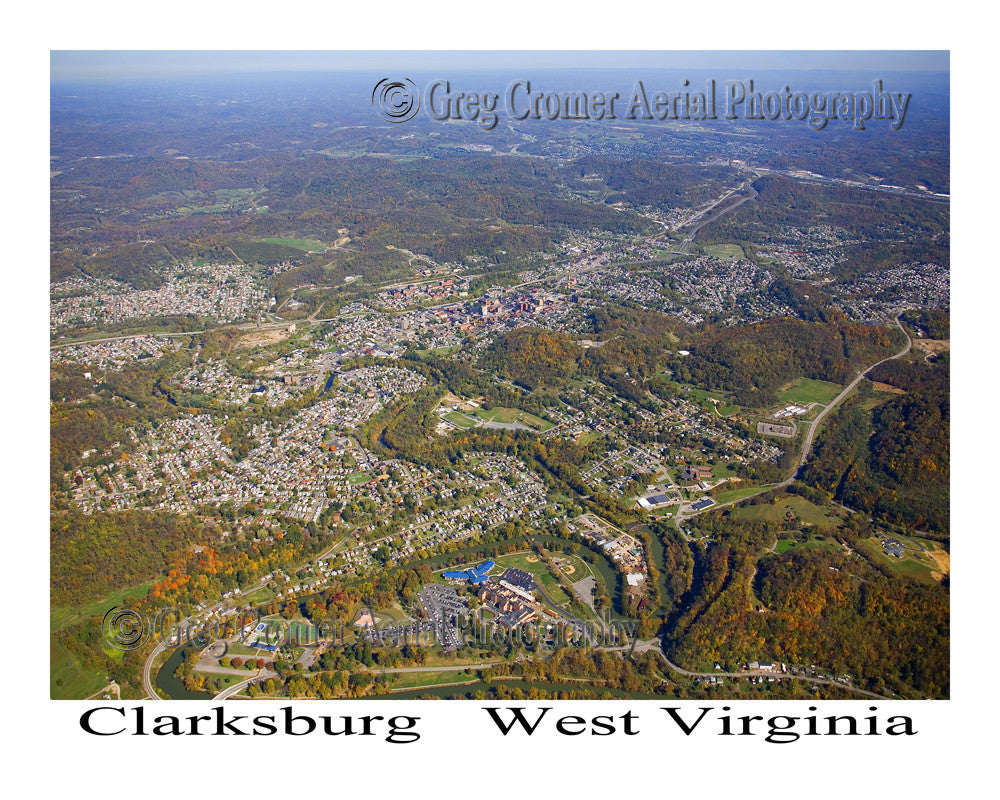 Aerial Photo of Clarksburg, West Virginia