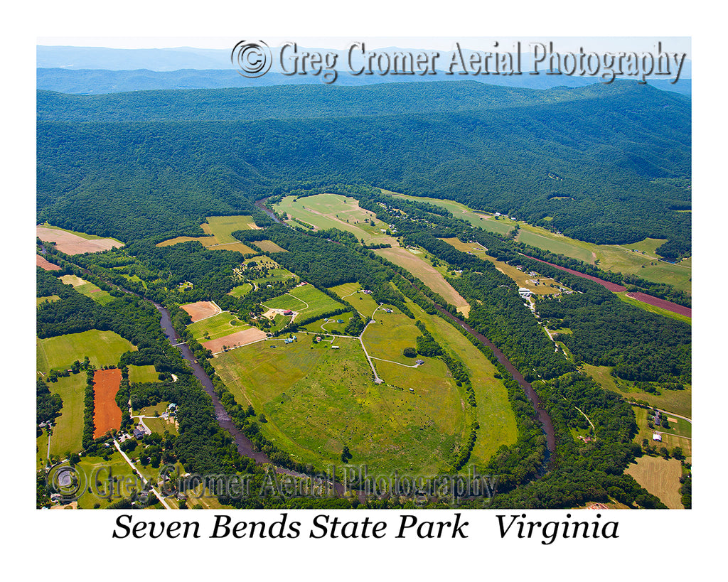 Aerial Photo of Seven Bends State Park - Woodstock, Virginia