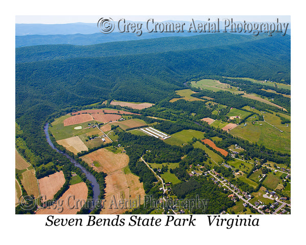 Aerial Photo of Seven Bends State Park - Woodstock, Virginia