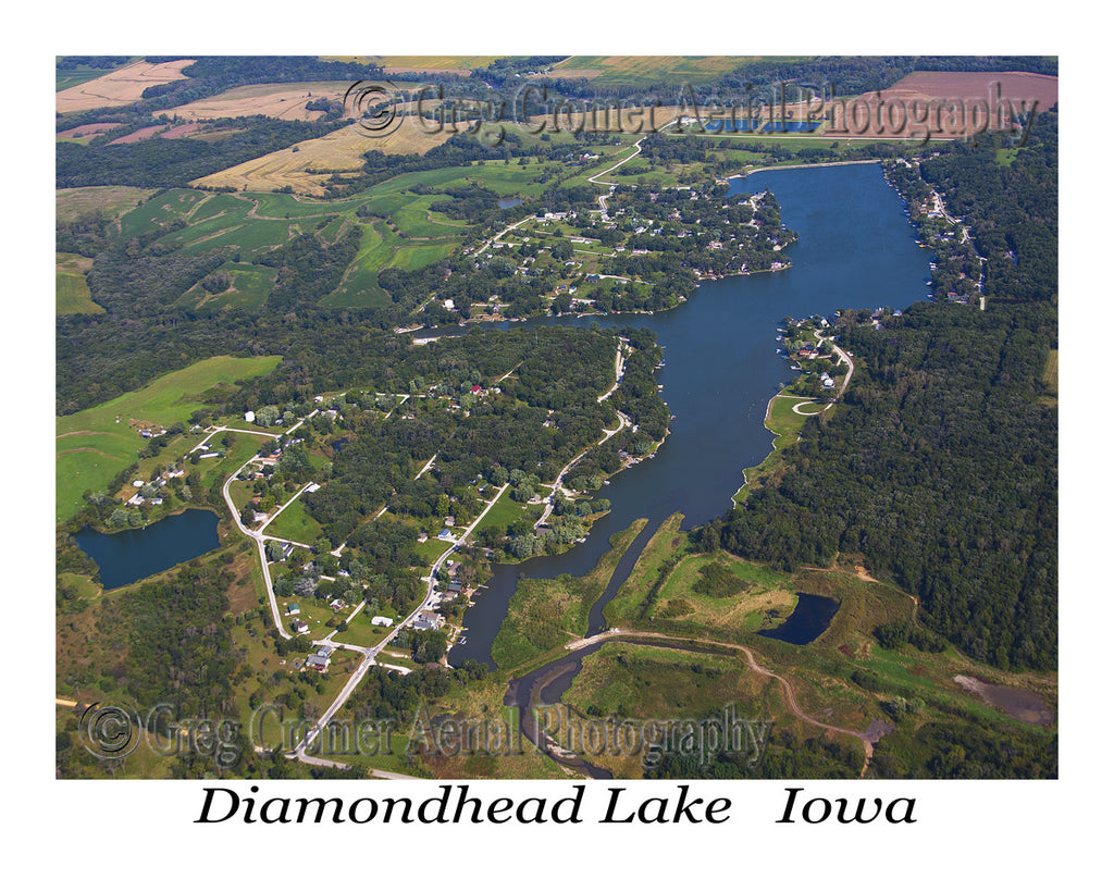 Aerial Photo of Diamondhead Lake Iowa