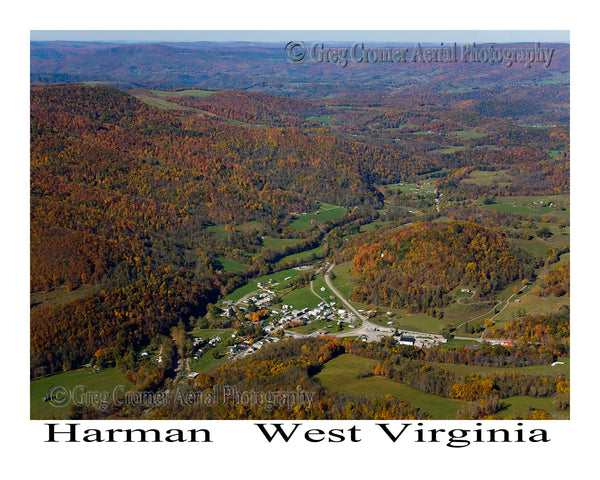 Aerial Photo of Harman, West Virginia