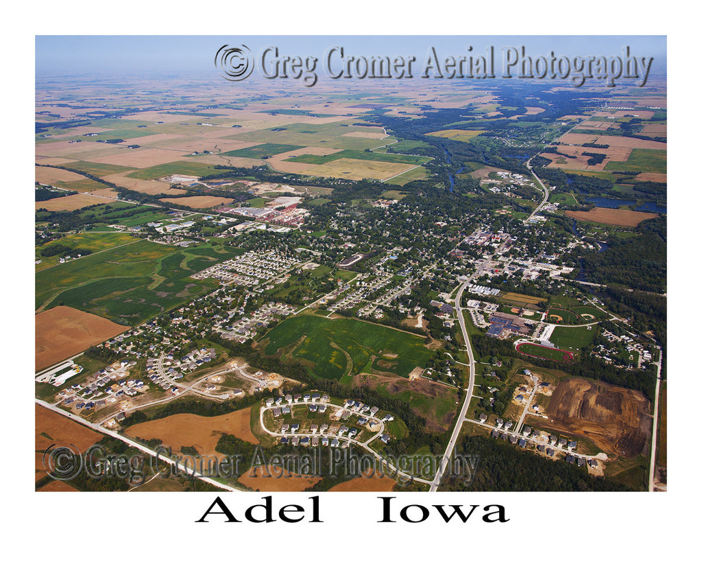 Aerial Photo of Adel Iowa - Wide Angle