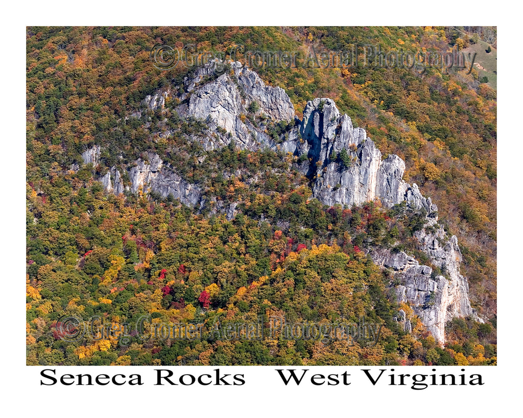 Aerial Photo of Seneca Rocks, West Virginia