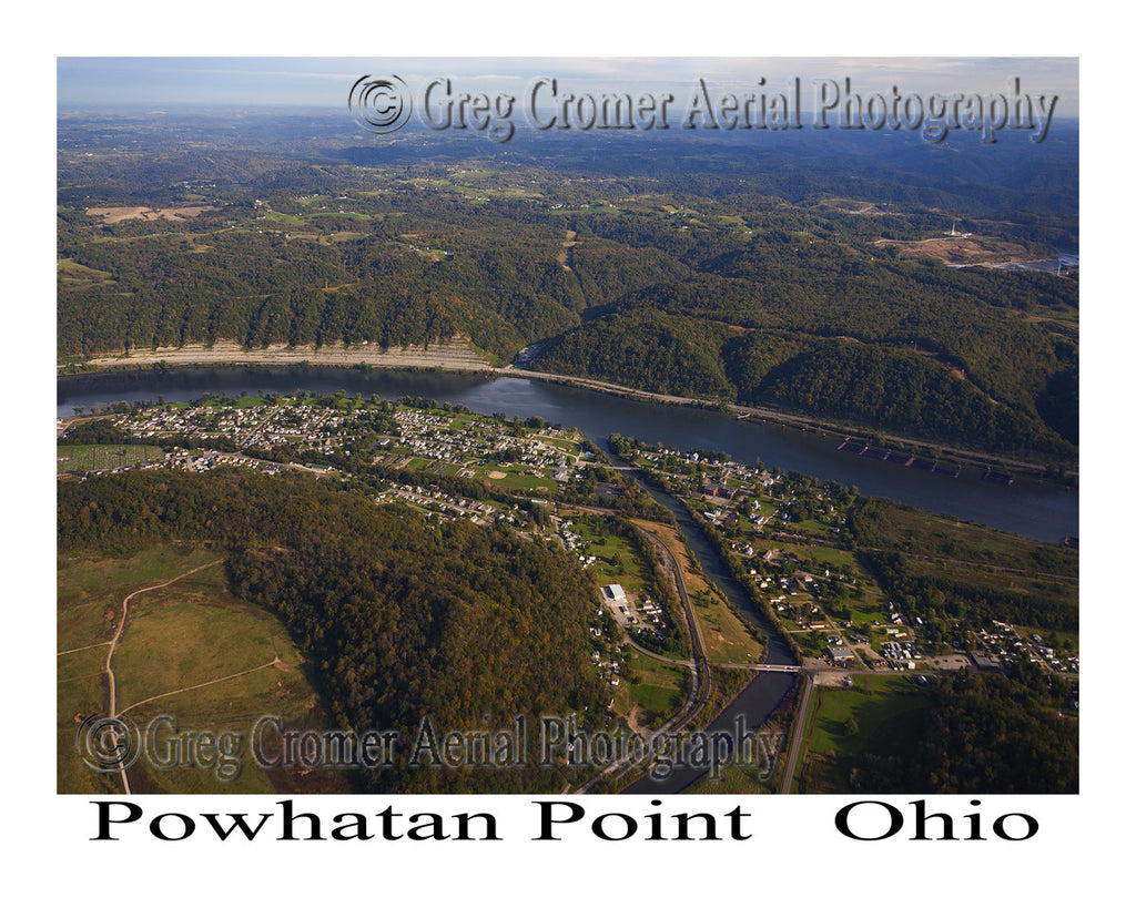 Aerial Photo of Powhatan Point, Ohio America from the Sky