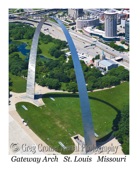 Aerial Photo of Gateway Arch - St. Louis Missouri