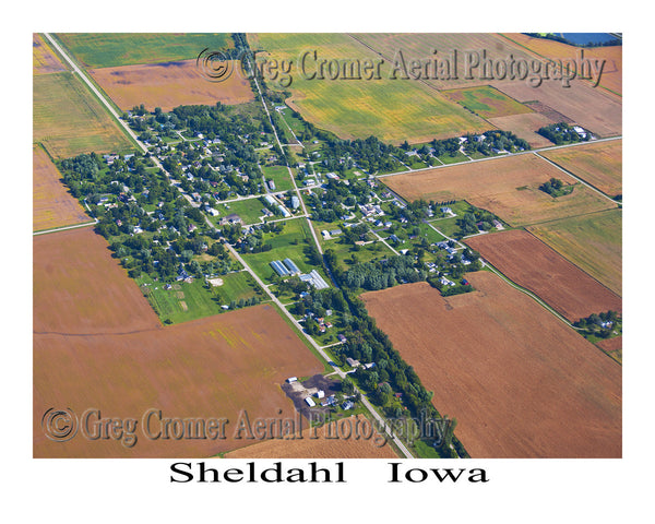 Aerial Photo of Sheldahl Iowa