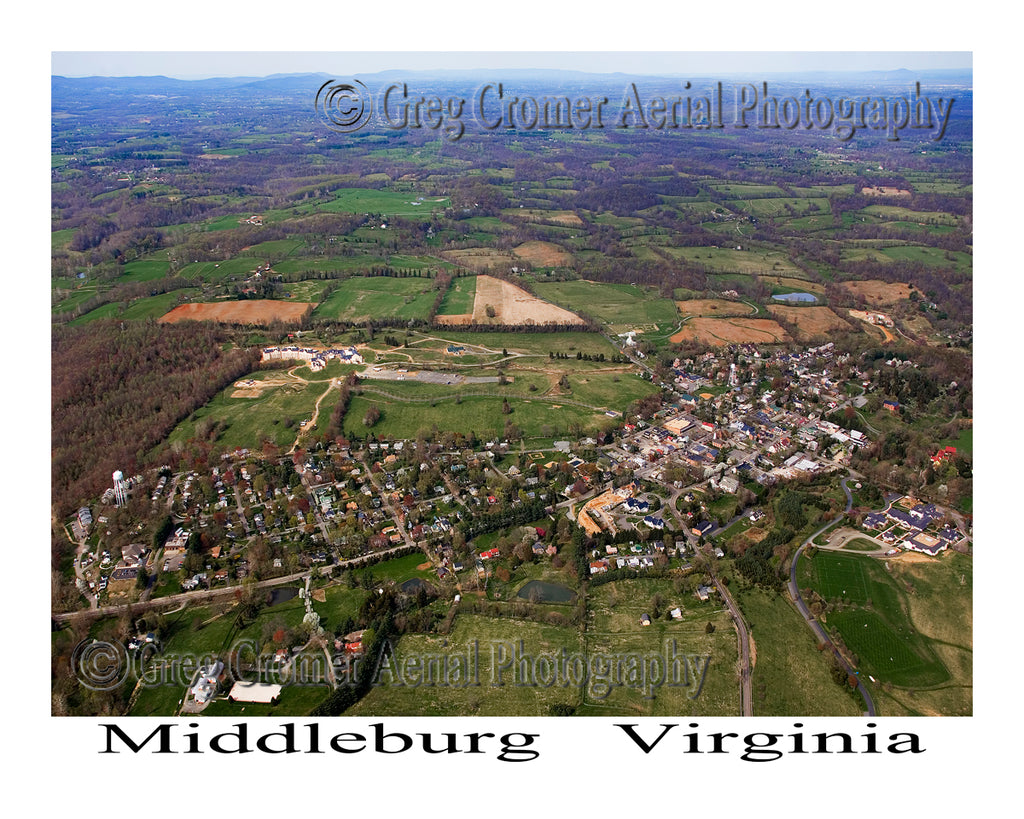 Aerial Photo of Middleburg, Virginia