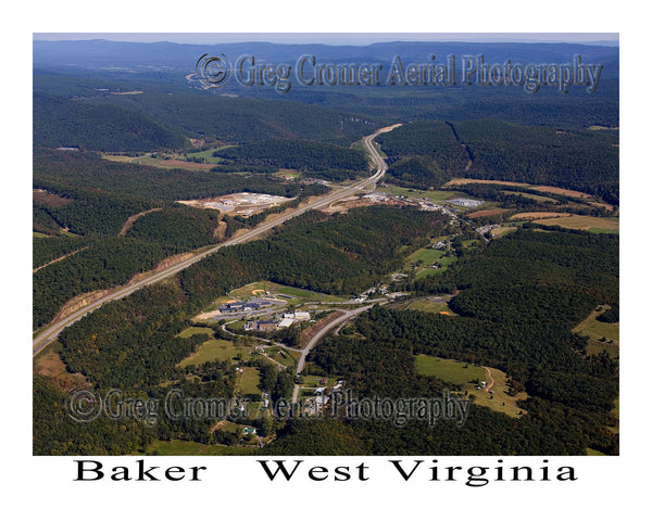 Aerial Photo of Baker, West Virginia