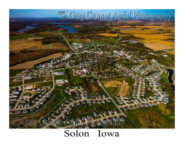 Aerial Photo of Solon Iowa