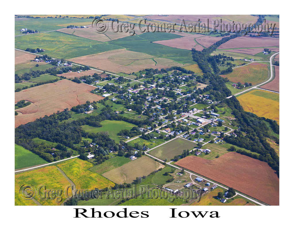 Aerial Photo of Rhodes Iowa