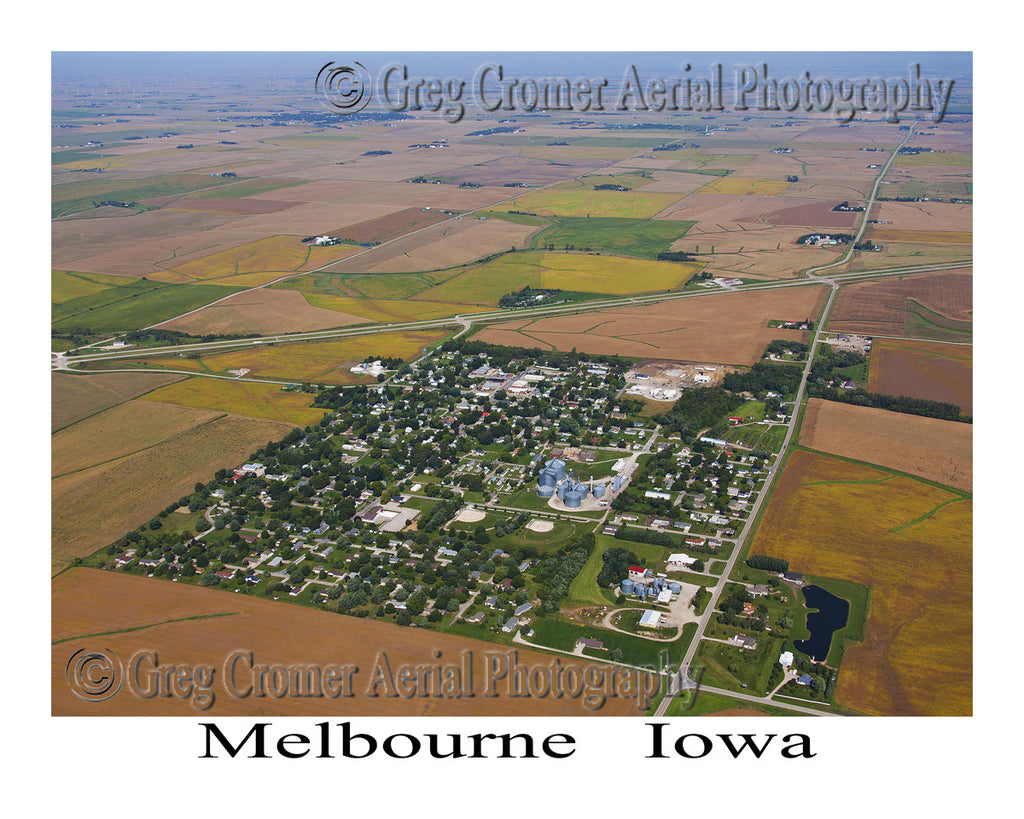 Aerial Photo of Melbourne Iowa