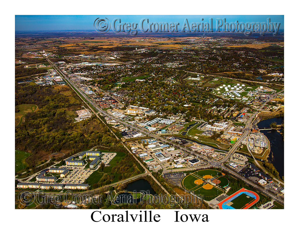 Aerial Photo of Coralville, Iowa