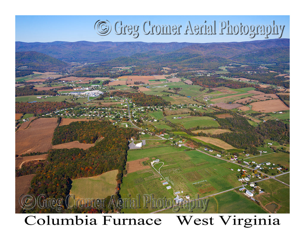 Aerial Photo of Columbia Furnace, Virginia