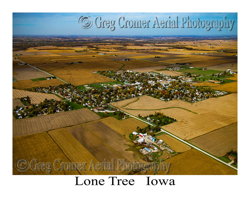 Aerial Photo of Lone Tree, Iowa