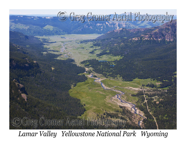 Aerial Photo of Lamar Valley - Yellowstone National Park, Wyoming