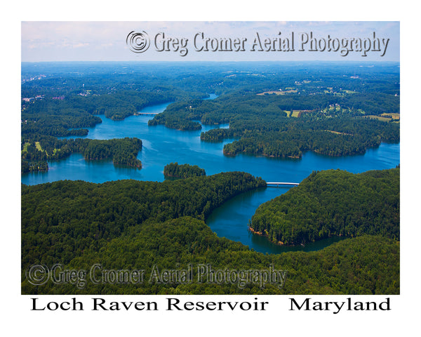 Aerial Photo of Loch Raven Reservoir, Maryland