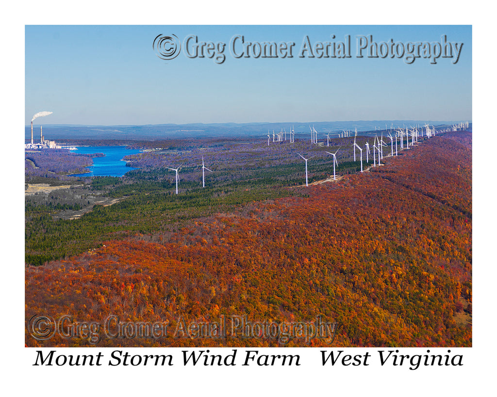 Aerial Photo of Mount Storm Wind Farm, WV