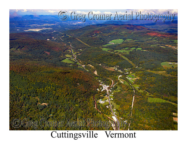 Aerial Photo of Cuttingsville, Vermont