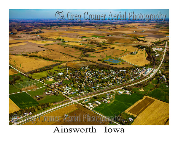 Aerial Photo of Ainsworth Iowa