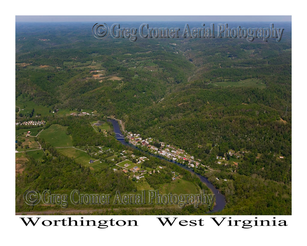 Aerial Photo of Worthington, West Virginia