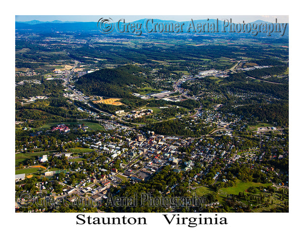 Aerial Photo of Staunton, Virginia