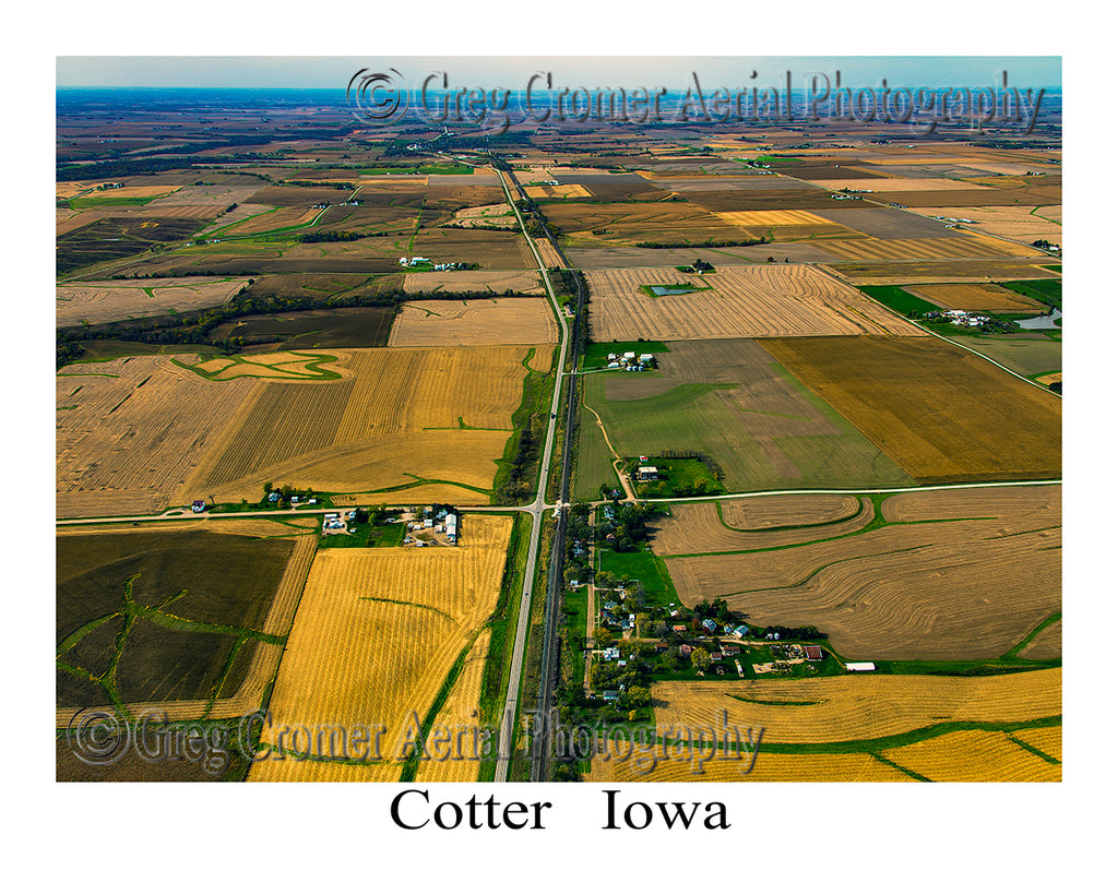 Aerial Photo of Cotter, Iowa