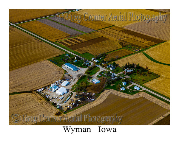 Aerial Photo of Wyman, Iowa