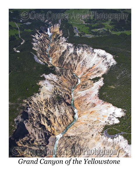 Aerial Photo of Grand Canyon of the Yellowstone - Yellowstone National Park, Wyoming