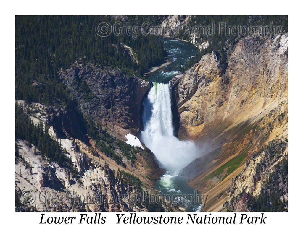 Aerial Photo of Lower Falls - Yellowstone National Park, Wyoming